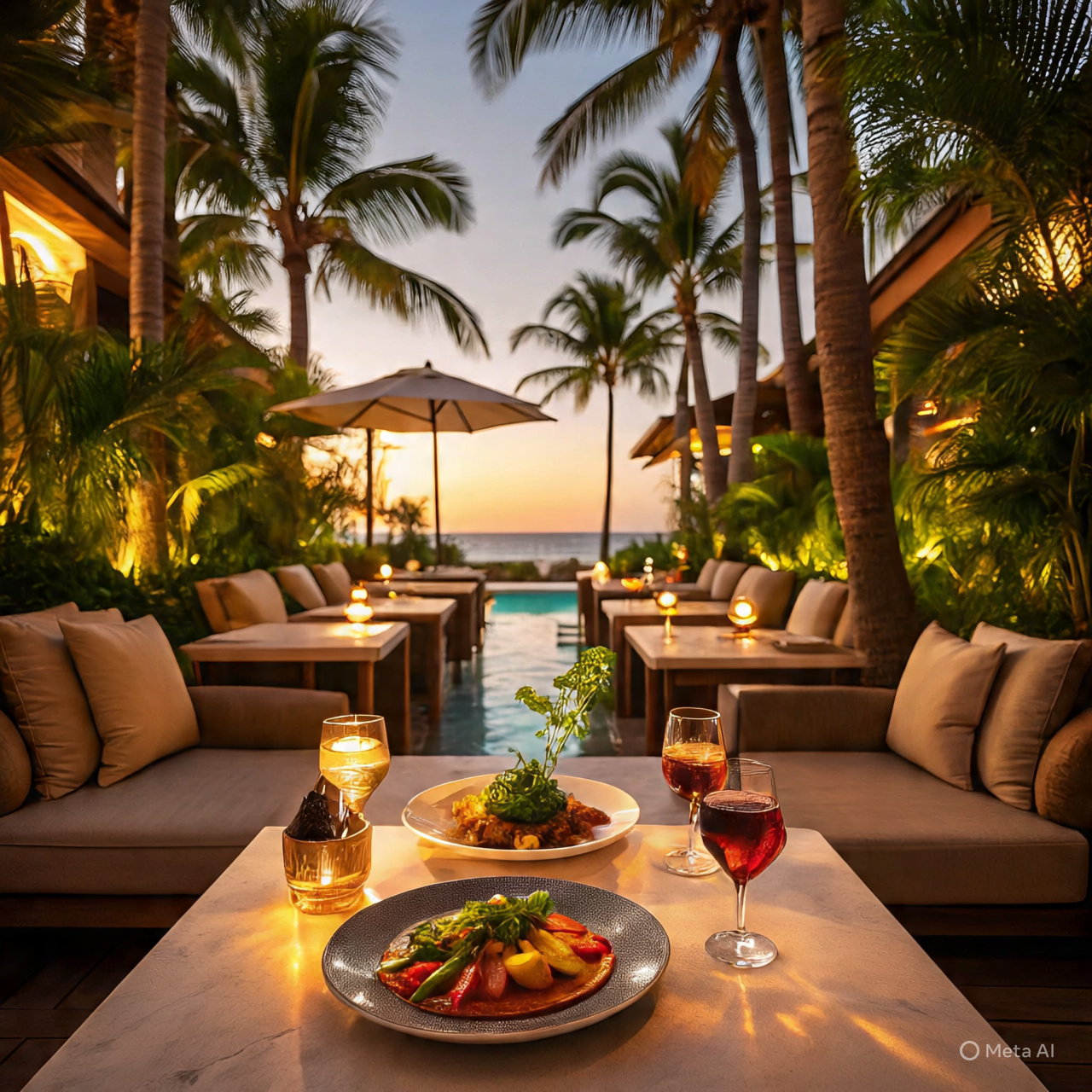 Poolside Dining